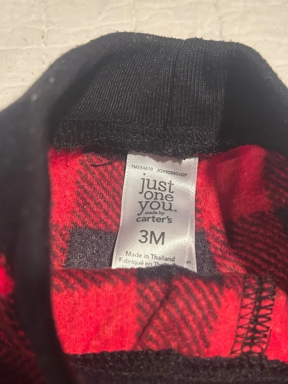 Carters Black & Red PJ Bottoms